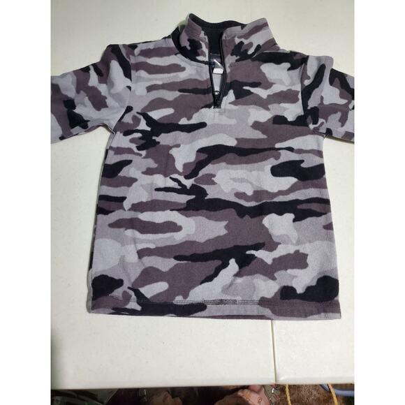 The Children's Place Kids Gray Camo Fleece Size Small Hunting Back-to-School - Picture 3 of 6